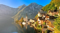 秋天,自然,湖,奥地利,哈尔施塔特湖4K风景壁纸 3840x2160