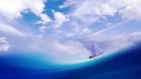 船舶,海波,帆,天空,云,艺术,帆船,4K设计图片 4500x2500