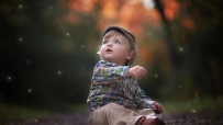 小男孩,衬衫,帽子,儿童摄影4K壁纸 4460x2902
