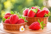 新鲜草莓,篮子,鲜花,红色草莓高清图片 4061x2721像素