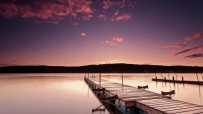 黄昏,湖边,码头,4K风景壁纸 3840x2400